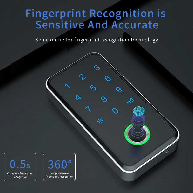 Cerradura electrónica inteligente para puerta de armario, cerrojo con huella dactilar, teclado, contraseña, RFID, APP TTLOCK, 13,56 Mhz