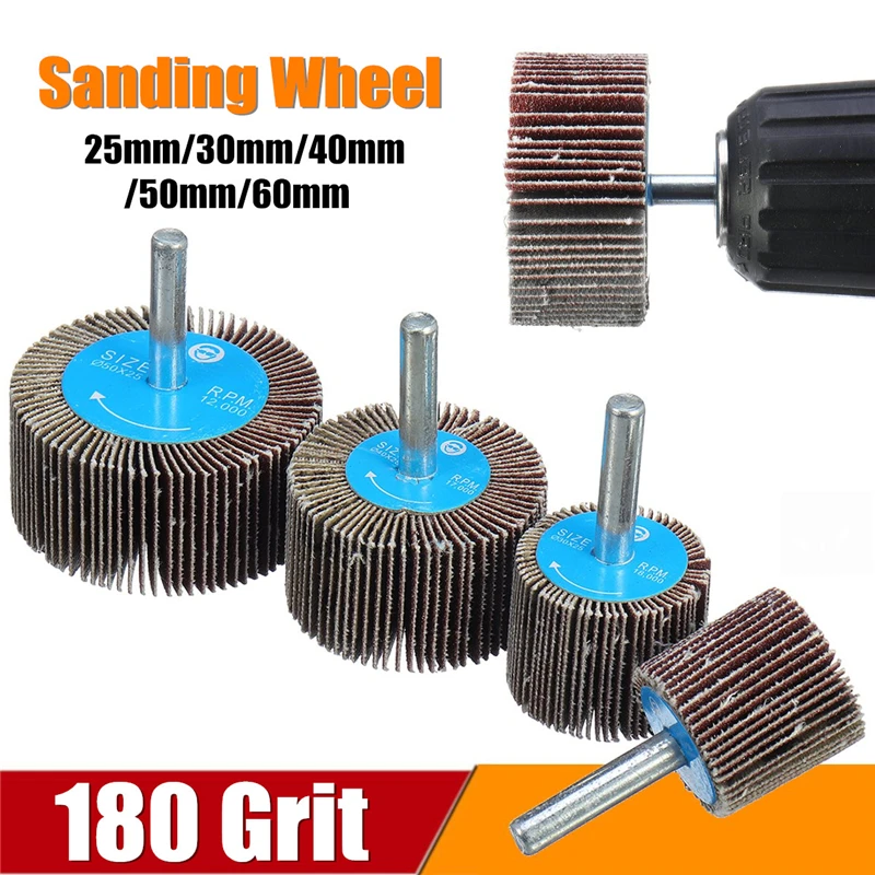 180 Grit 25/30/40/50mm szlifowanie ściernica listkowa polerowanie akcesoria szlifierskie tarcza narzędziowa do narzędzia obrotowego Dremel
