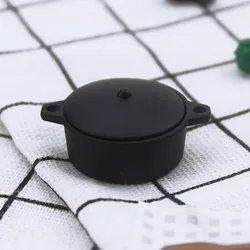 1/12 Dollhouse Miniature Accessories Mini Soup Pot Simulation Porridge Pot Kitchen Utensils Model for Doll House Decoration