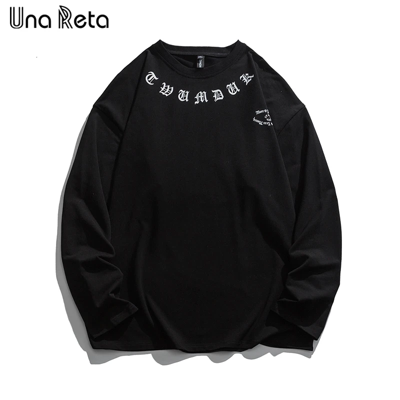 

Una Reta New Couples T-shirt Spring Harajuku Hip hop Print Long Sleeve Man's T Shirt Streetwear Quality Casual Tee Tops Women