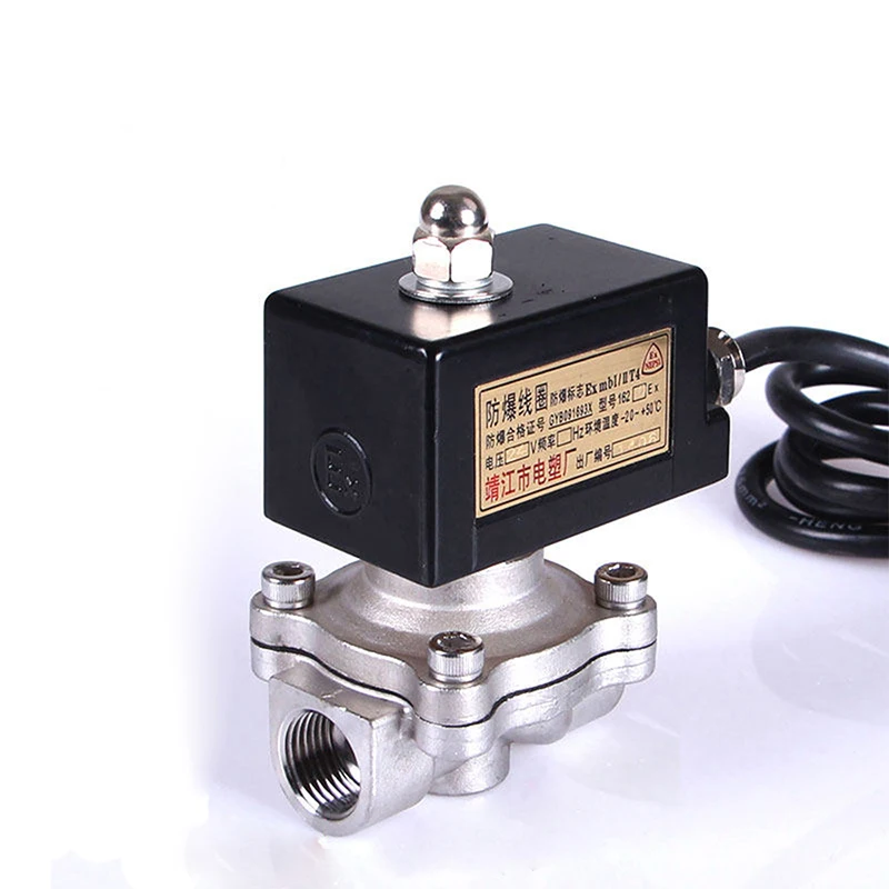 

1/2" 3/4" 1" Normally Closed IICT4 Explosion Proof Solenoid Valve Stainless Steel Natural Gas Valve Water Valve 220V 12V
