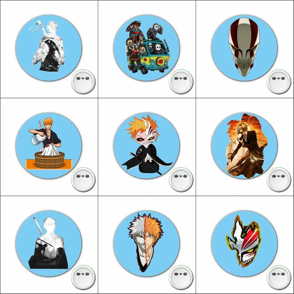 3pcs anime Bleach Cosplay Badge Cartoon Pins Brooch for Clothes Accessories Backpacks bags Button Badges