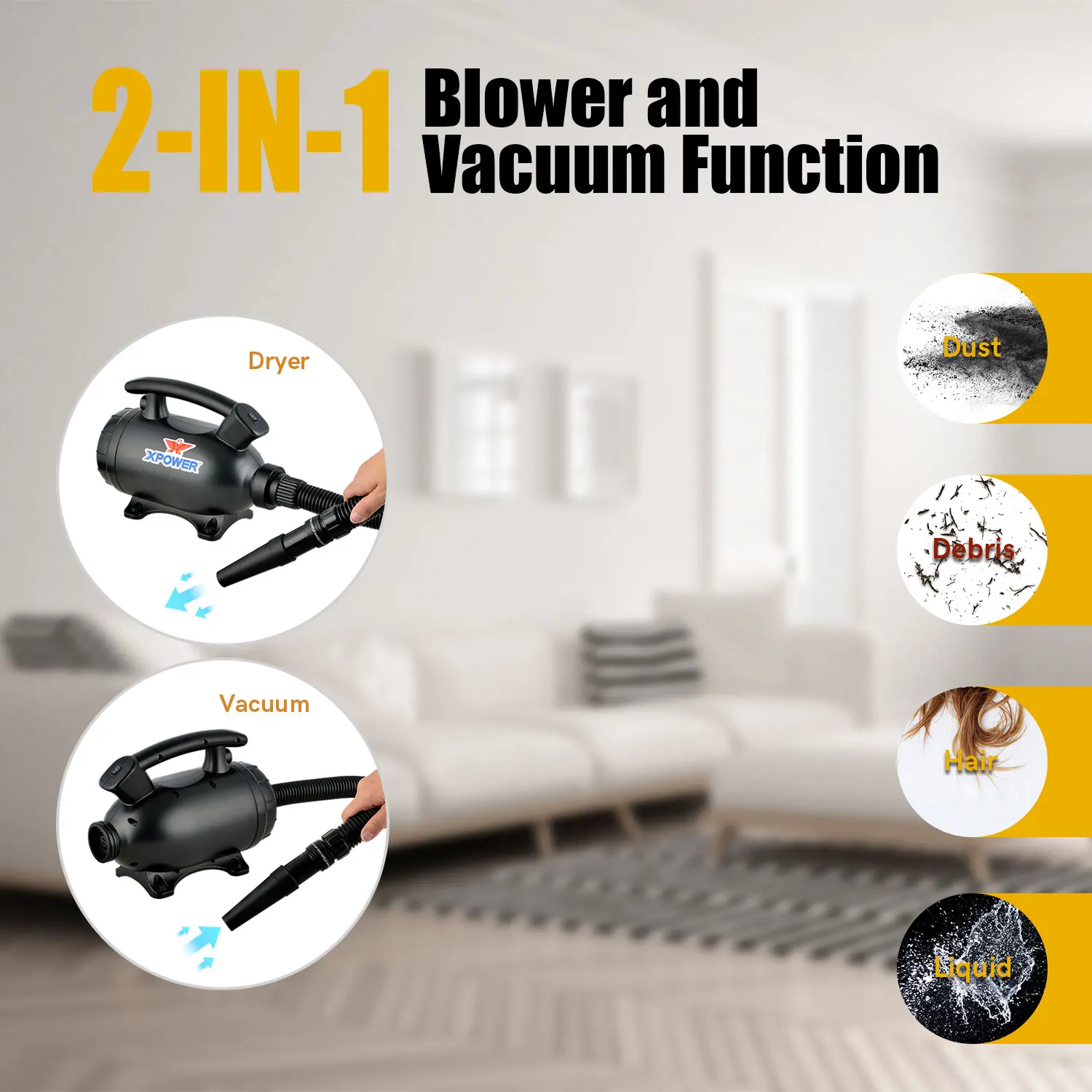 XPOWER A-5 قوية متعددة الكهربائية منفاخ الهواء منفضة مجفف مضخة هواء مضغوط أسود المنزل منظف بالهواء مكنسة كهربائية مضخة هواء