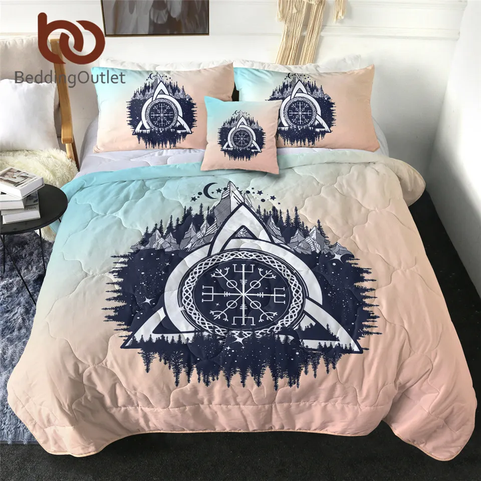 

BeddingOutlet Celtic Trinity Thin Duvet Helm Quilted Blanket Graphic Moon Comforter Mystery Bed Set Witchcraft Magic Home Decor