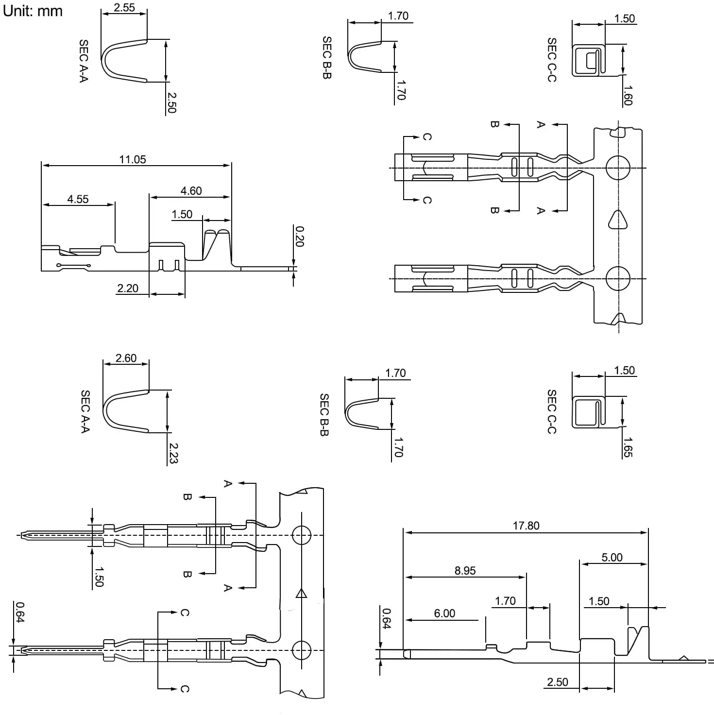 Imagem -04 - Conector Dupont 2.54 mm Cabo Dupont Jumper Fio Pino Cabeçalho Kit de Habitação Pinos de Crimpagem Macho Mais Conector Terminal de Pino Fêmea 620 Peças