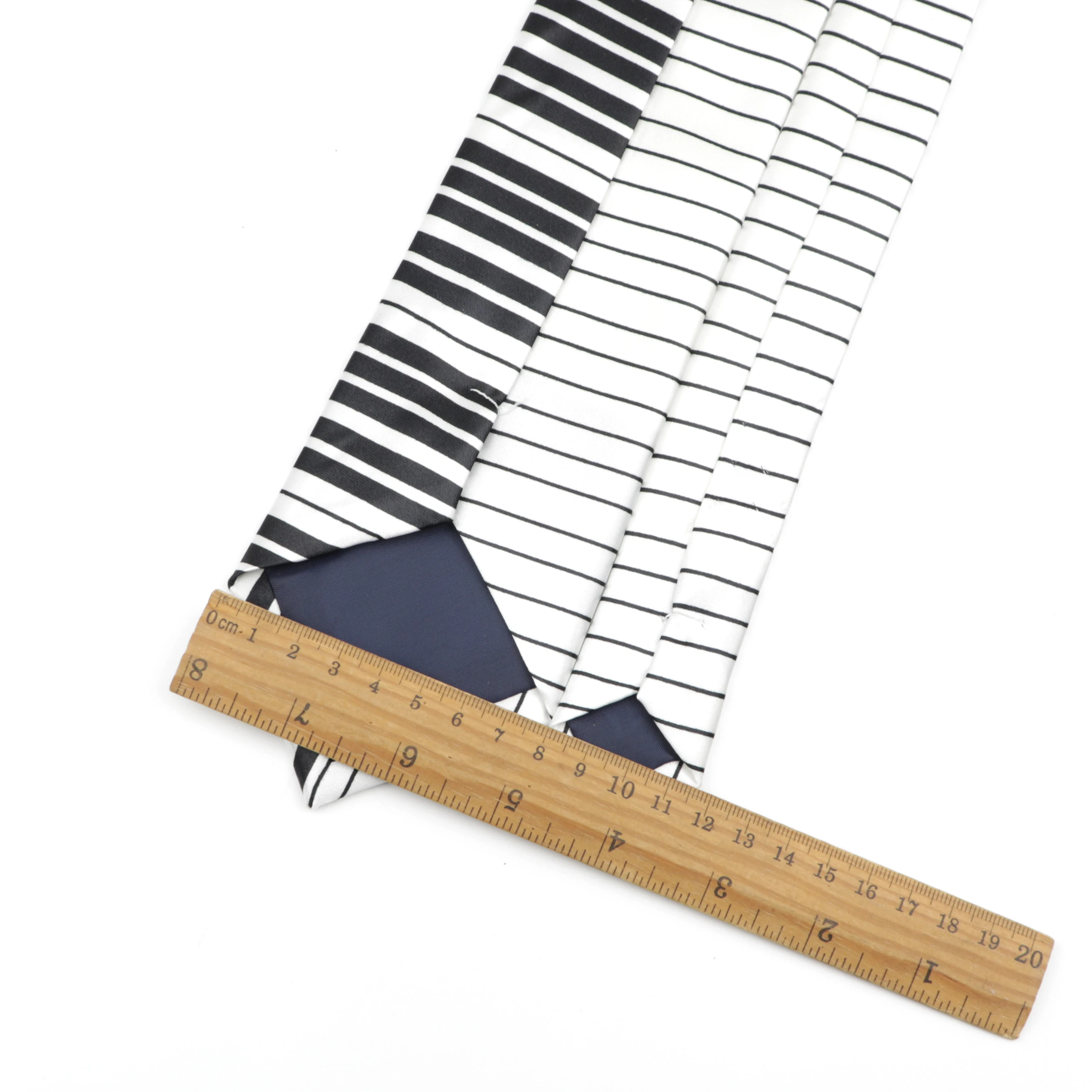 Classic Fashion Men\'s Skinny Tie Colorful Musical Notes Printed Piano Guitar Polyester 8cm Width Necktie Party Gift Accessory
