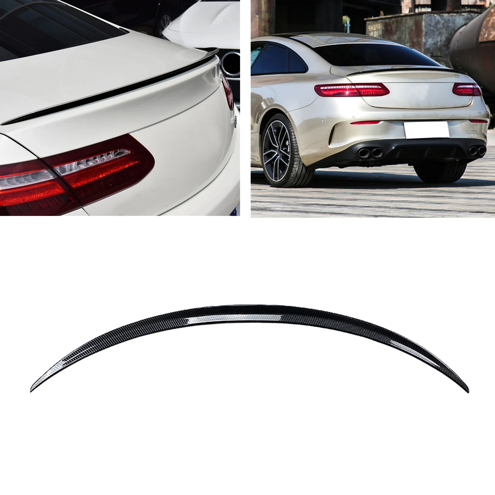 

Rear Trunk Lid Spoiler Wing Lip For Mercedes Benz E Class Coupe W238 C238 2016-2022 AMG E200 E400 Carbon Fiber Look/Gloss Black