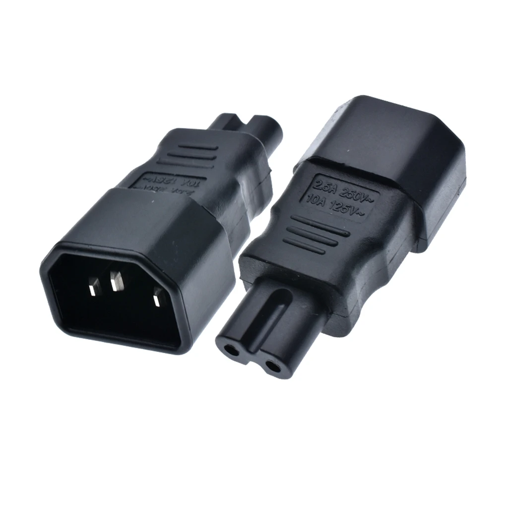 IEC 320 C14 to C7 adapter IEC C7 to C14 AC adapter Kettle 3-Pin C14 Male To C7 Female Power Converter Plug Socket