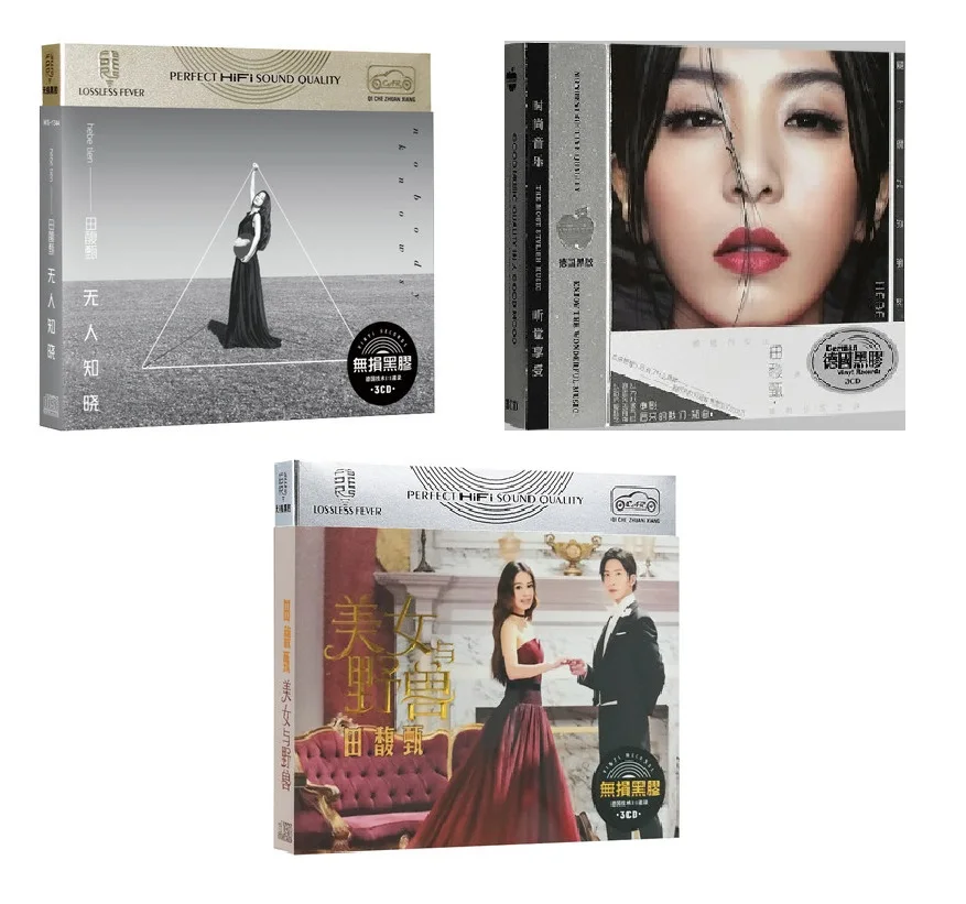 

3 Boxes China Music CD Disc Hebe Tien Anita China Female Singer Pop Music Song Album 12cm Vinyl Records 9 CD disc set