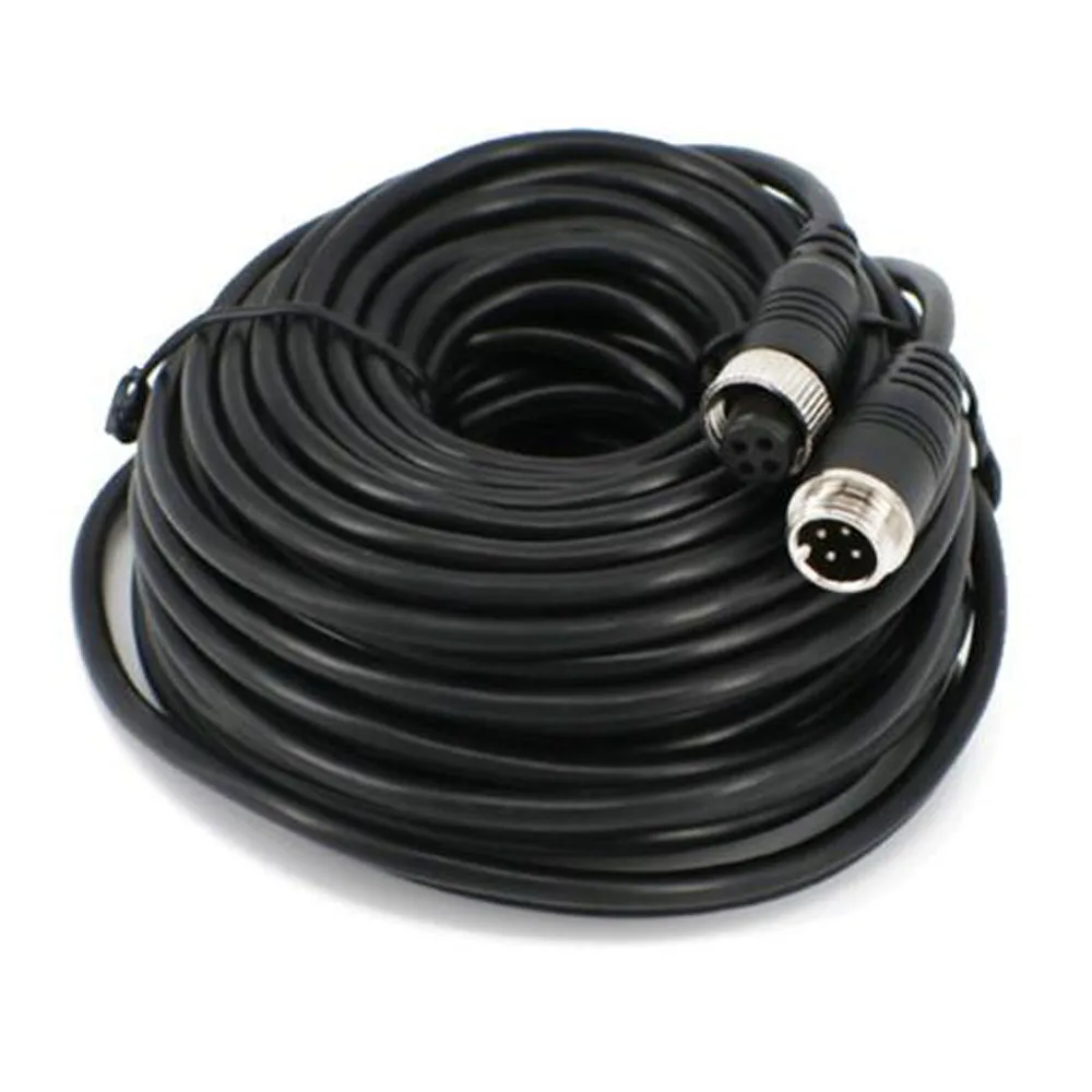 3m / 5m / 6m / 7m / 10m /15m 32FT 4-Pin Aviation Extension Cable for Car Video Rear view Camera Truck Trailer