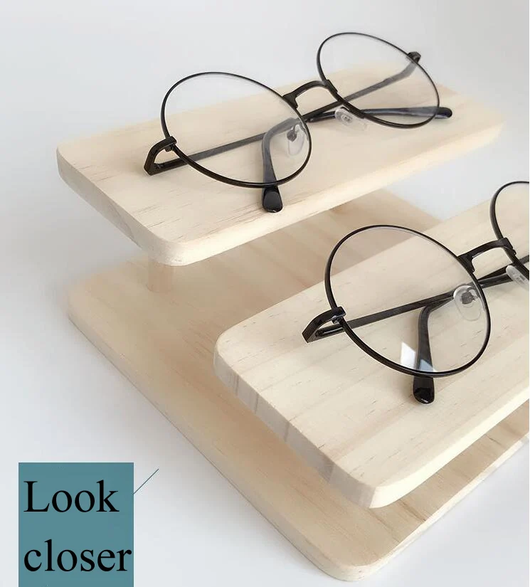 New Arrival Assembleable 2-5 Layers Options Wooden Sunglasses Stand Glasses Display Jewelry Holder Bracelet Watches Show Product