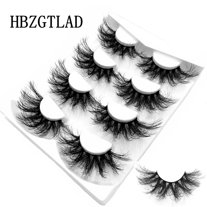 2-8 Pairs 25 Mm 3d Mink Wimpers Bulk Faux Met Custom Box Piekerige Natuurlijke Nertsen Wimpers Pack Korte groothandel Natuurlijke Valse Wimpers