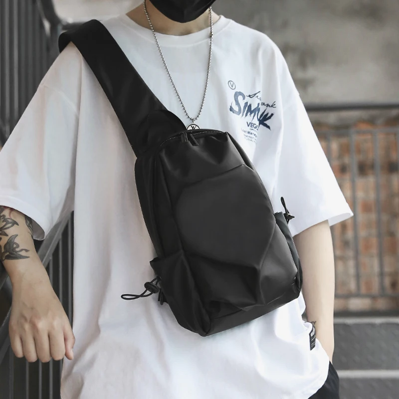 

Business casual men's chest bag messenger bag tide shoulder bag Europe and America Joker simple fashion diagonal men's bag