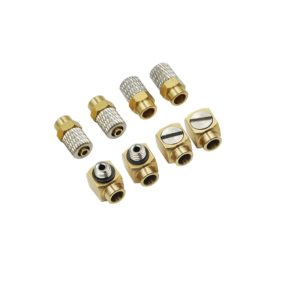 RC Full Copper Hydraulic Oil Pipe Connectors For 1:14 RC Metal Excavator Metal Boom Accessories