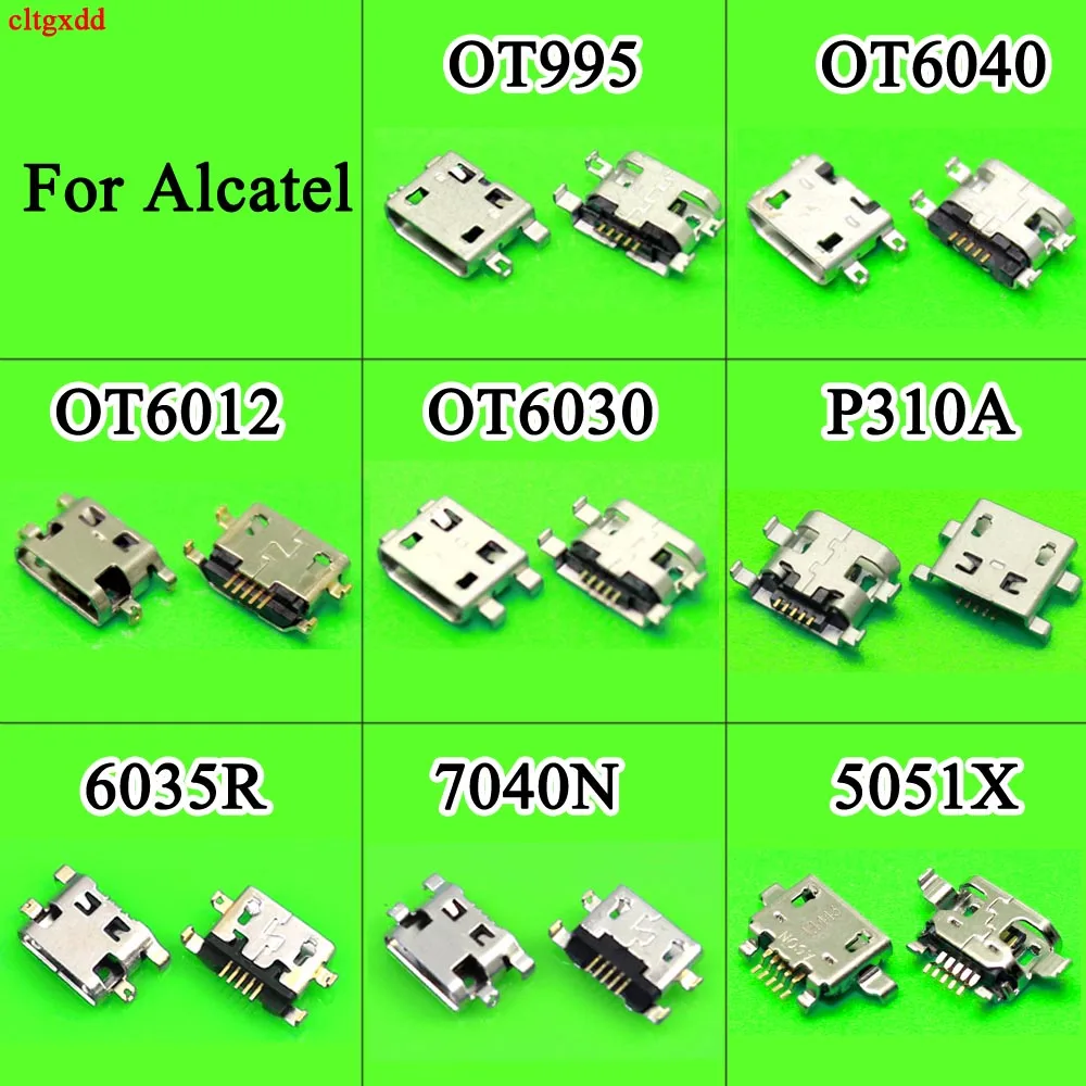 10PCS For Alcatel OT 6012 995 6040 6030 OT OT6012  D X Ot4033 7040n One Touch Idol Mini Charging Micro USB Port Socket Connector