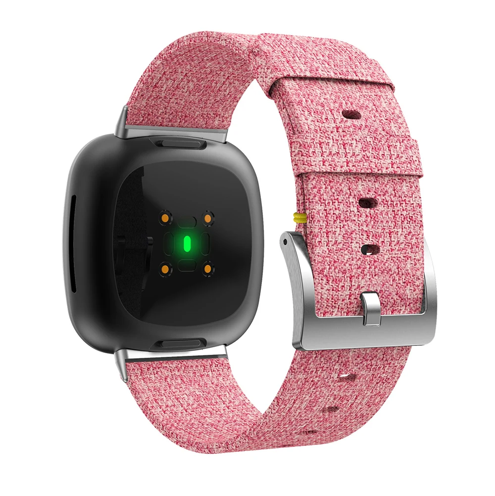 Nueva correa para Fitbit Versa 2 Versa 3/Sense Lite, correa de tela tejida transpirable para hombres y mujeres, pulsera de lona de repuesto, reloj inteligente