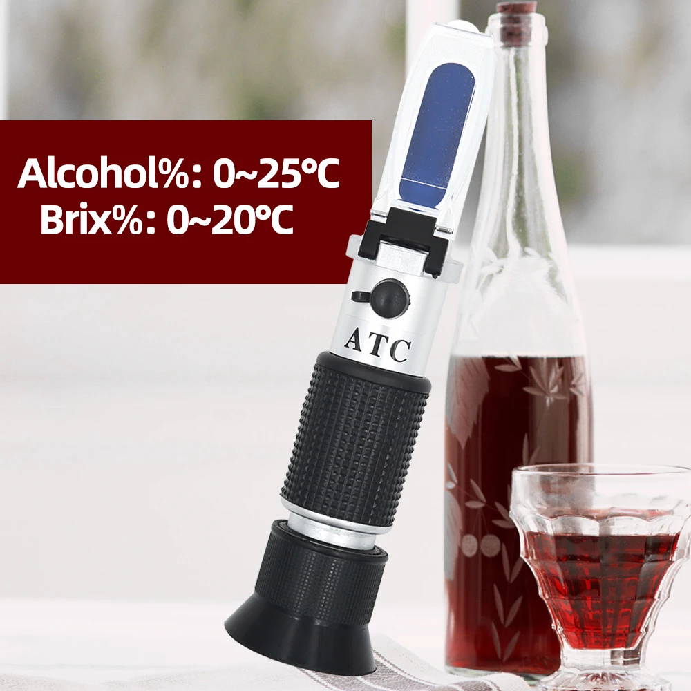 

10pcs/lot Alcohol refractometer sugar Brix 0-40% alcohol 0.25% alcohol meter sugar meter refratometro for Beer Juice Wine Sugar