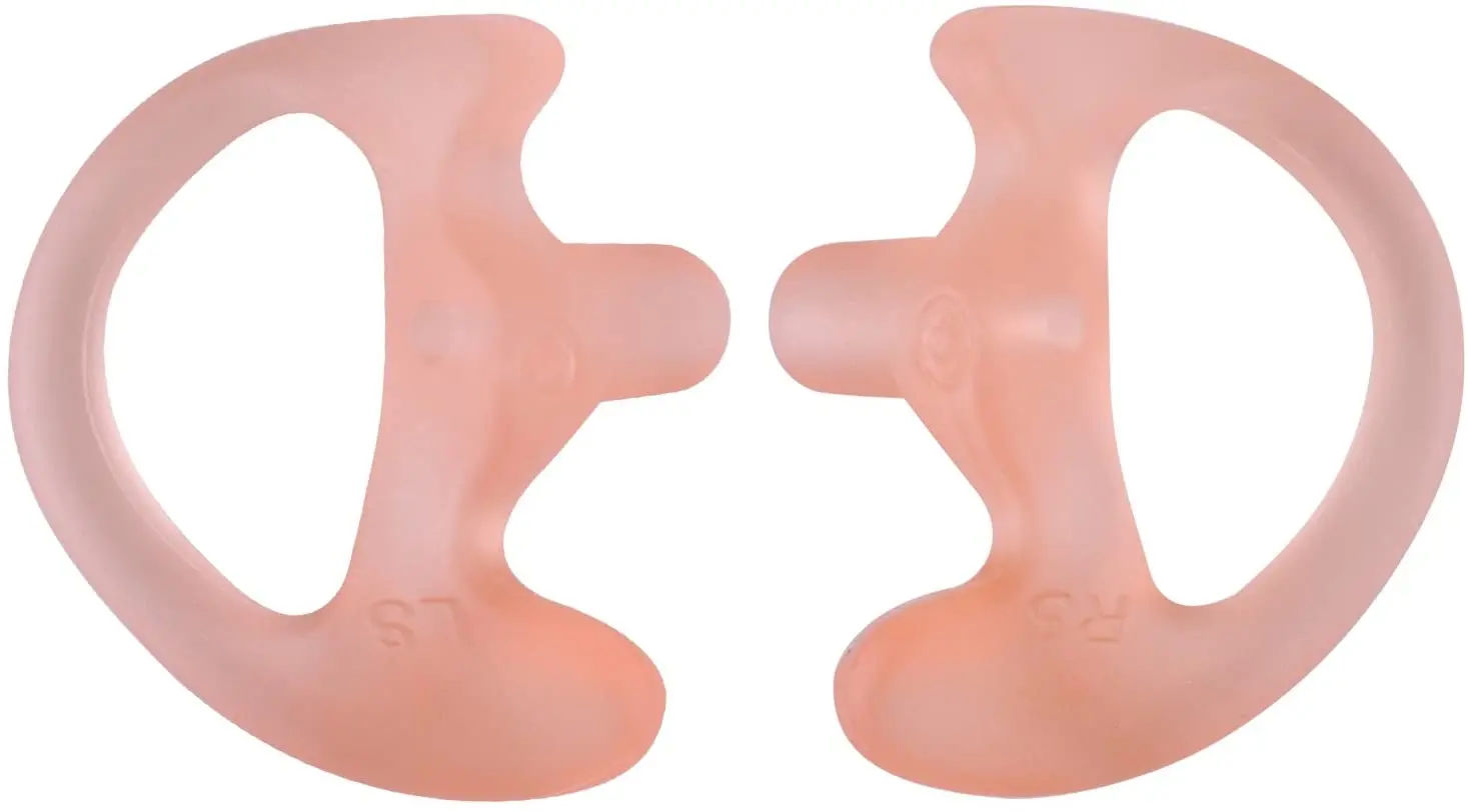 2 pçs médio silicone earmold earbud para todos os bidirecional walkie talkie rádio tubo de bobina acústica ar fone de ouvido molde fone de ouvido fbi