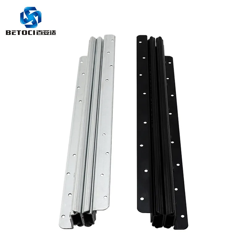 Three-section Silent Cold-rolled Steel Thickened Sliding Stair Cabinet Rails Heavy Stair Cabinet Rails