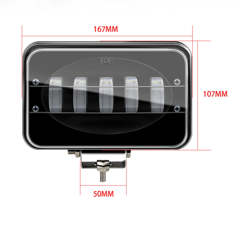 5D Lens 6 Inch Square Led Work Light For Trailer 4WD ATV SUV UTV Trucks 4x4 Off road Tractor Working Driving Lights Headlight
