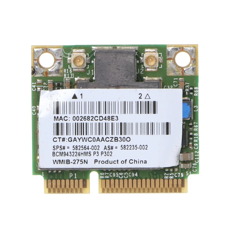 

PC-E Wireless Card, BCM943224HMS 582564-001 300Mbps Wireless LAN Card for 8440 8540 8460 8560 2560 2540