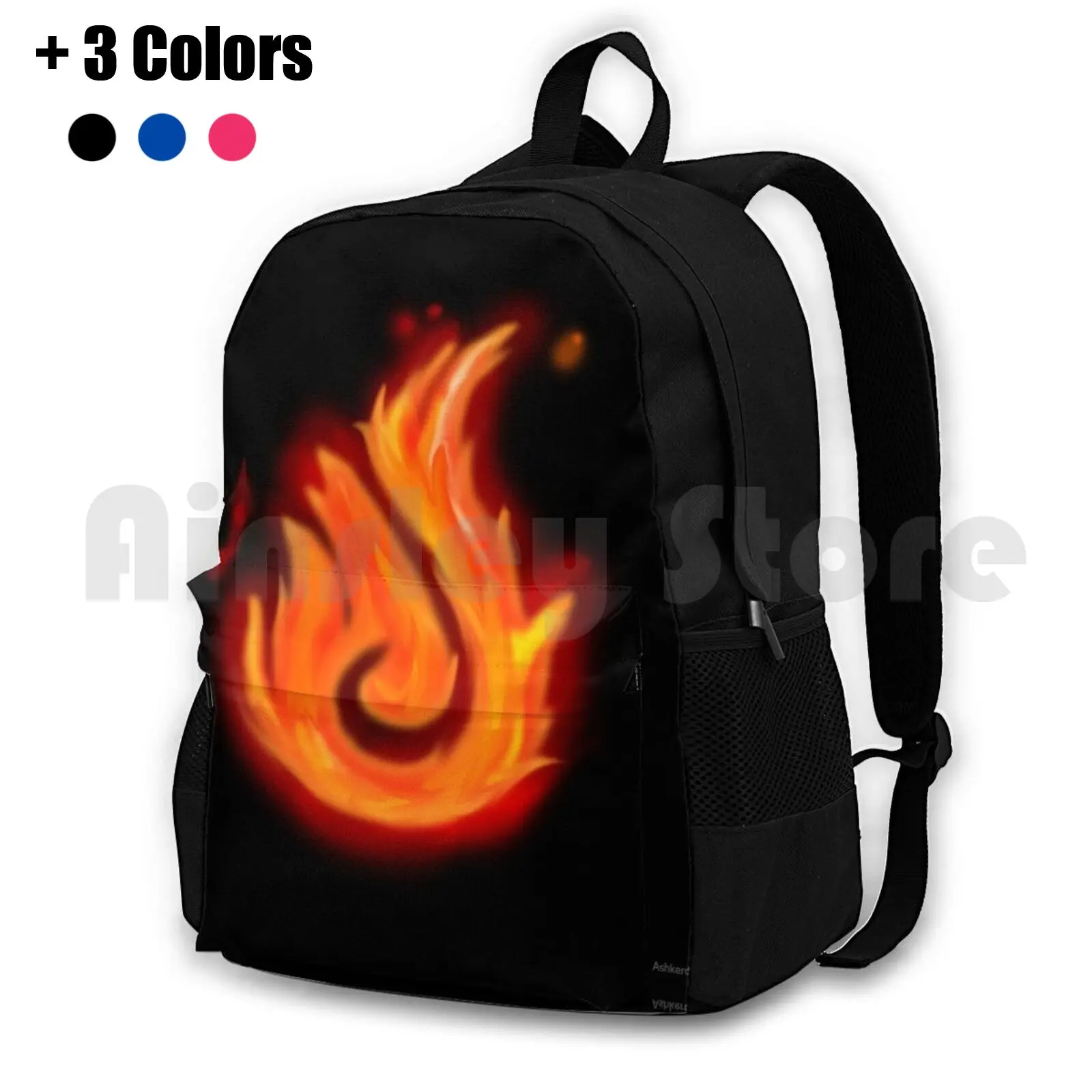 Outdoor Hiking Backpack Riding Climbing Sports Bag Gw Gw2 Attunement Fire Guildwars Guild Wars Guildwars2 Guild Wars 2 Ele