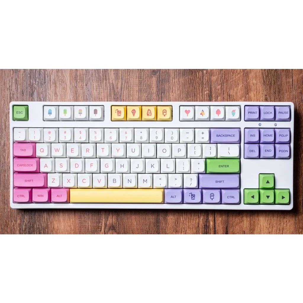 

Ice Cream keycaps, 139-key sublimation PBT XDA keycap for Cherry MX mechanical keyboard/gaming mechanical keyboard keycaps