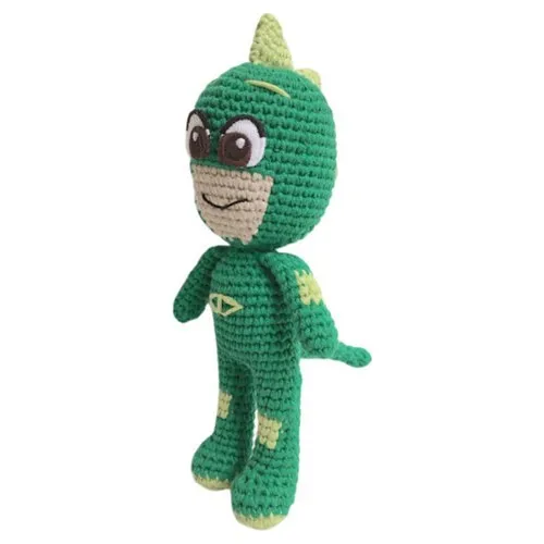 Amigurumi Hand-Knitted Toy Pyjamas Hero Green