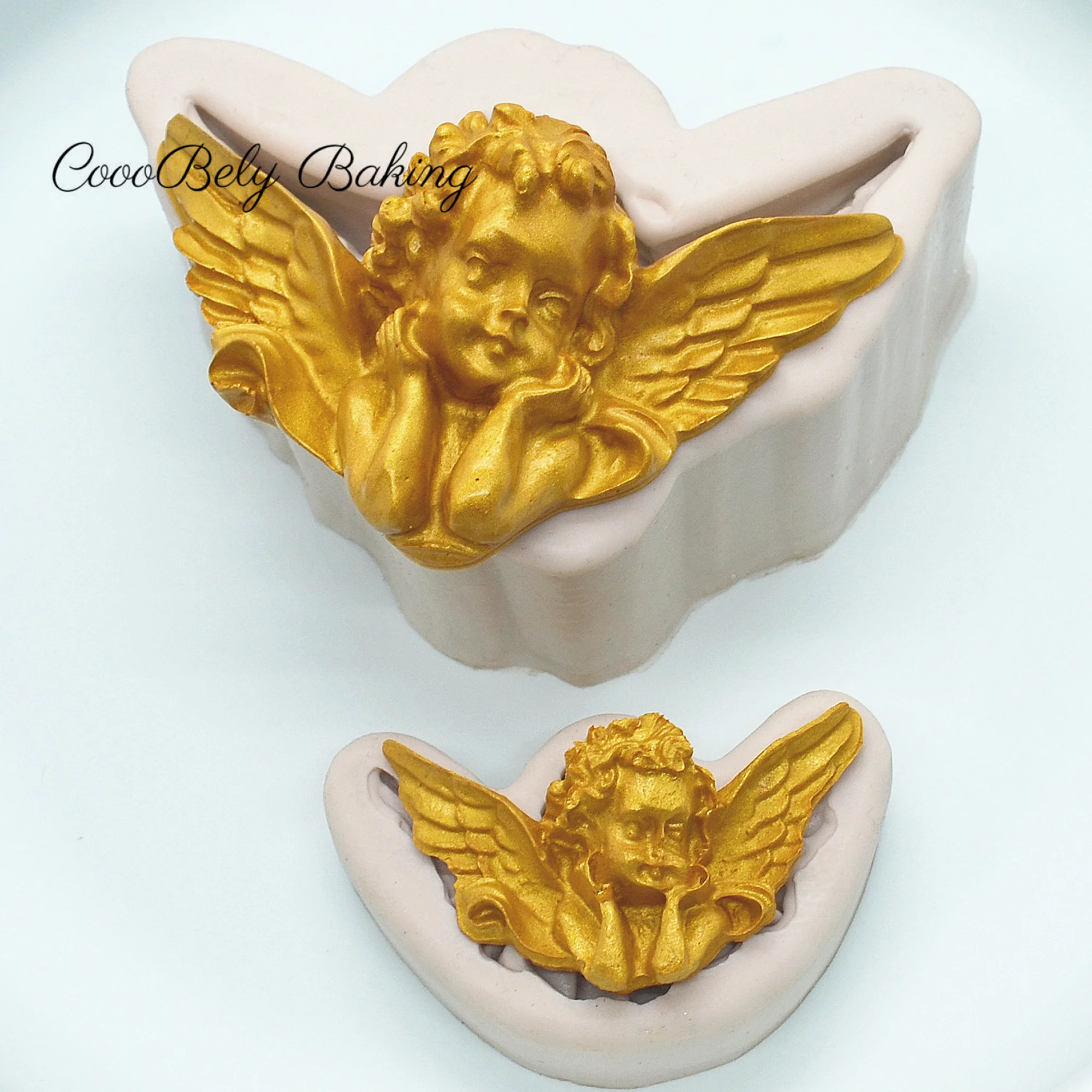 

2pc 3D Angels Silicone Mold DIY Fondant Cake Molds For Baking Cakes Decorating Tools DIY Gumpaste Kitchen Bakeware XK010