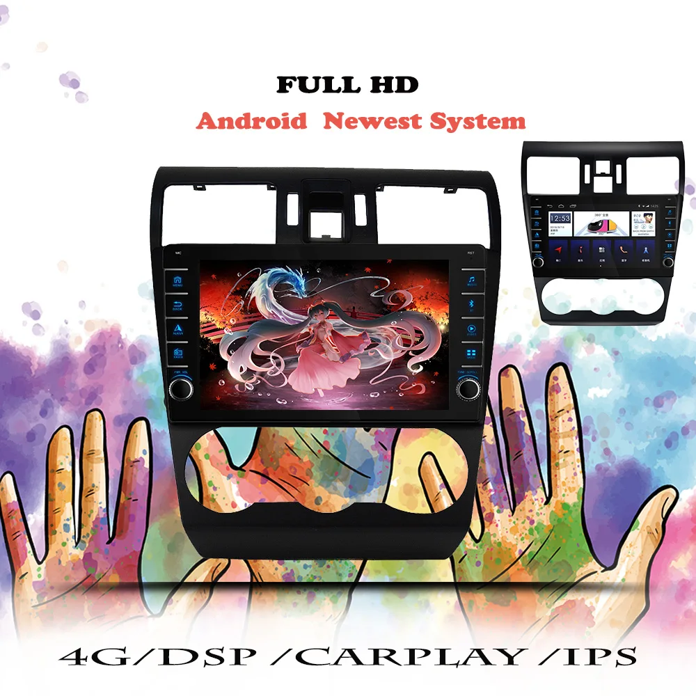 Car Radio Video Tape HU For Subaru Forester WRX 2012 - 2018 Android 14 Autoradio Video Music Player GPS Navi DVD Cassette 4G Lte
