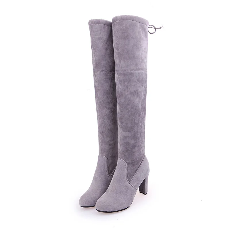 Big Size 35-43 Winter Over The Knee Boots Women Stretch Thigh High Sexy Woman Shoes Long Bota Feminina zapatos de mujer WSH3443