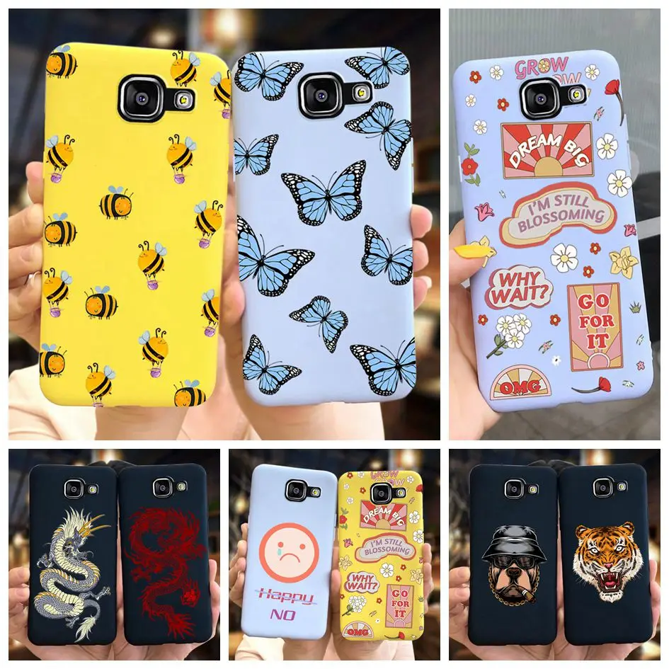 For Samsung A5 2017 2016 Case Cute Butterfly Painted Soft Phone Cases For Samsung Galaxy A5 A 5 2016 2017 A510F A520F Back Cover