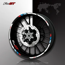 Motorcycle front and rear wheels Edge Outer Rim Sticker Reflective Stripe Wheel Decals For BMW F800GT