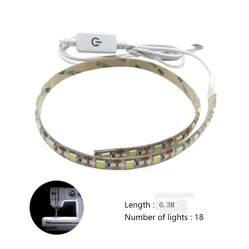 Super Bright Sewing Machine LED Light Strip USB Powered Dimming Flexible Sewing Light Strip for Industrial Machine Working Light