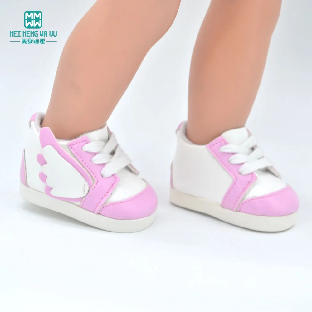 Mini 7.5cm Toys Doll shoes Fashion Sports shoes wool boots for 43cm New Born dolls accessories and American doll