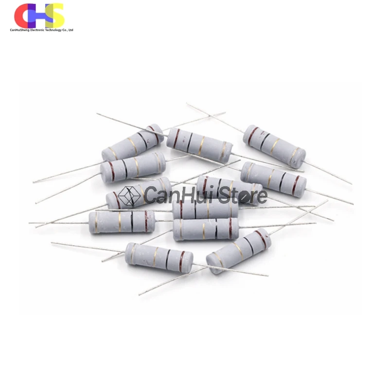 20PCS 3W Carbon Film Resistor 5% 1R ~ 1M 1.5R 4.7R 10R 22R 33R 47R 10K 100K 18 27 36 51 75 82 910 4K7 Ohm Electronics Resistance