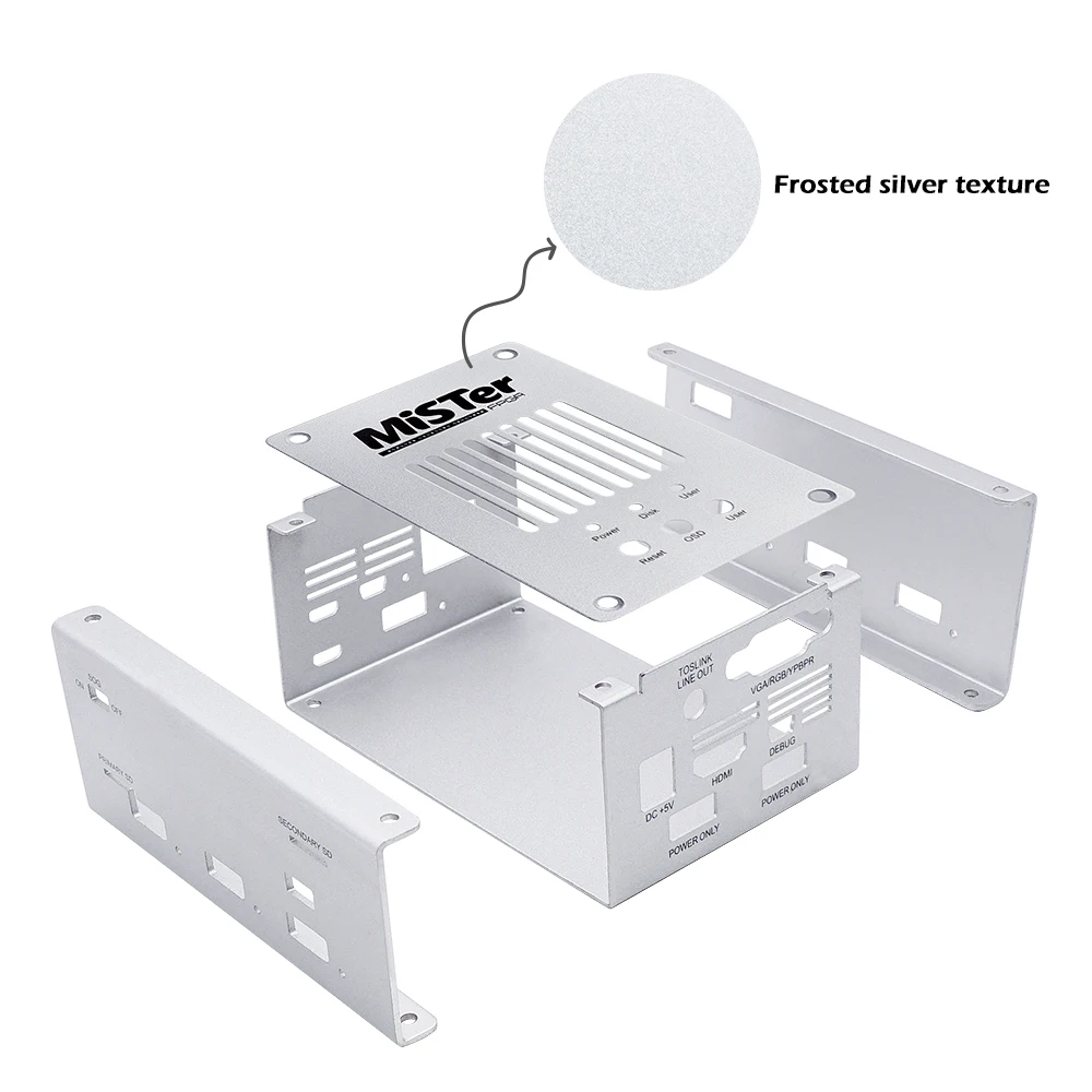 Metalowe etui BitFunx dla Mister FPGA zestaw kombinezon do DE10-Nano płyty głównej/v6.1 I/O deska I nowy Mister Hub USB