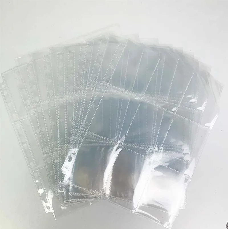 10PCS Album Cards Holder Album Page Collection Trading Game YuGiOh Card Transparent Binder Folder Storage Card Cover