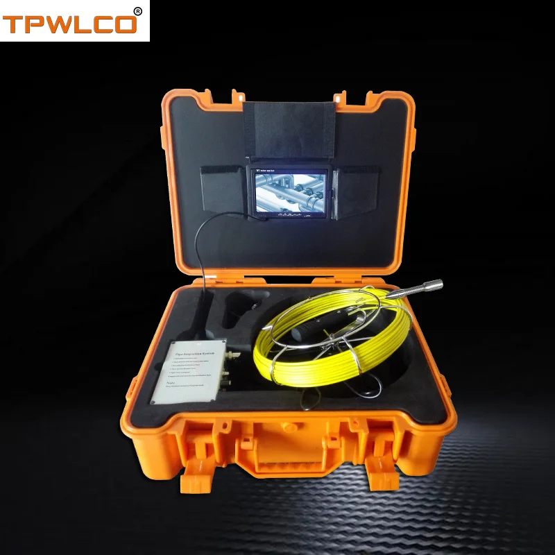 

High Quailty 20m 23mm Pipeline Industrial Endoscope Camera With 12pcs LED Lights 7inch Monitor Pipe Video Inspection System