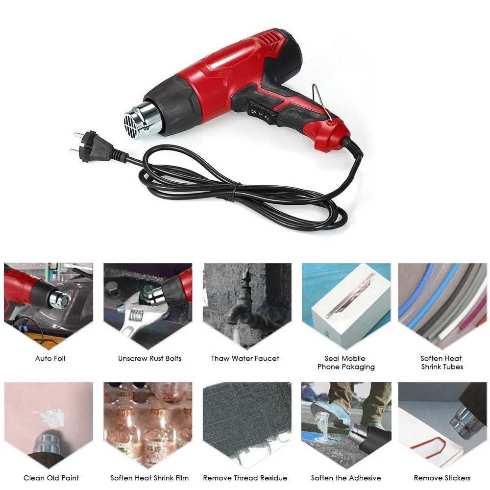 2000W High Power Heat Gun High Quality Handheld Temperature-controlled Electric Hot Air Gun Dual Temperature Adjustable Gun