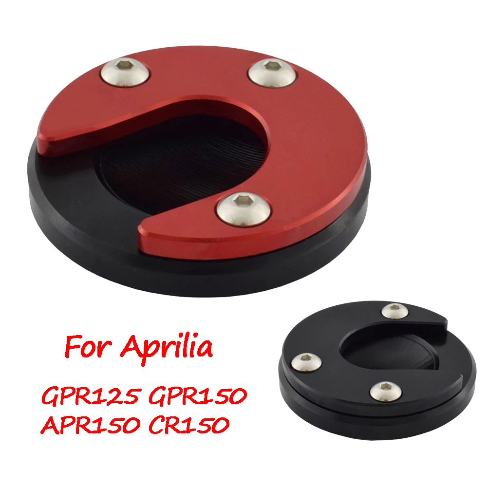 Motorcycle CNC Kickstand Foot Side Stand Extension Enlarge Pad Support Plate For Aprilia GPR125 GPR150 APR150 CR150