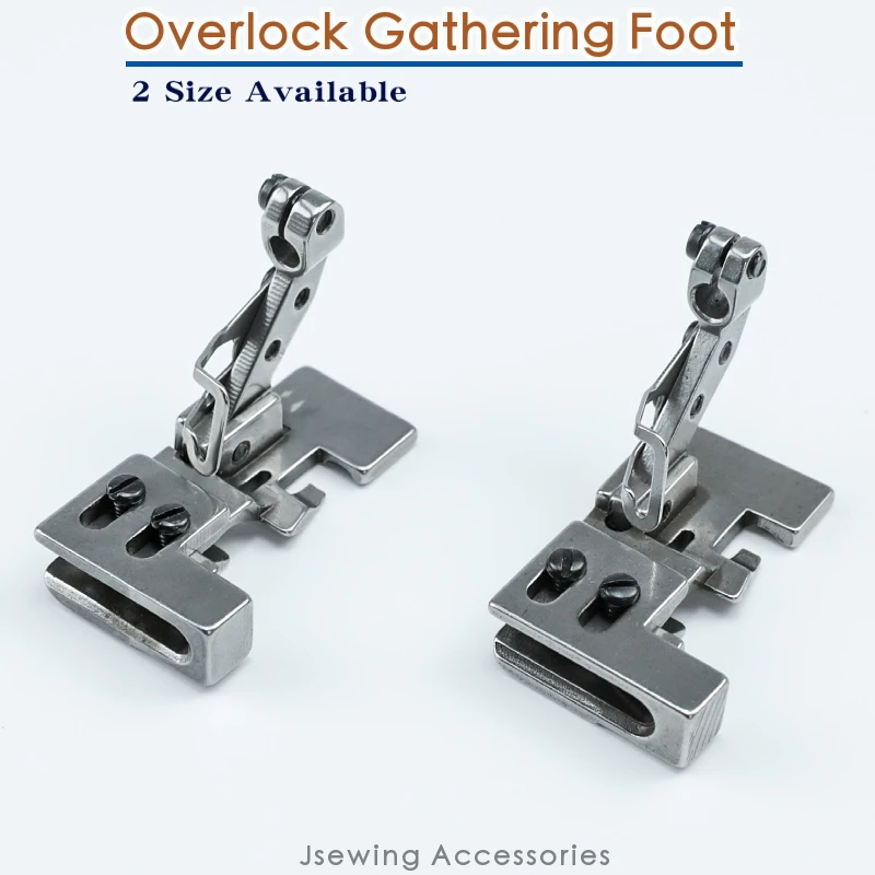 Gathering Presser Foot (Pleating/Shirring) Fit 5 Thread Overlock Sewing Machine Siruba 988 Pegasus EX5200 M800 Jack 798 Hikari