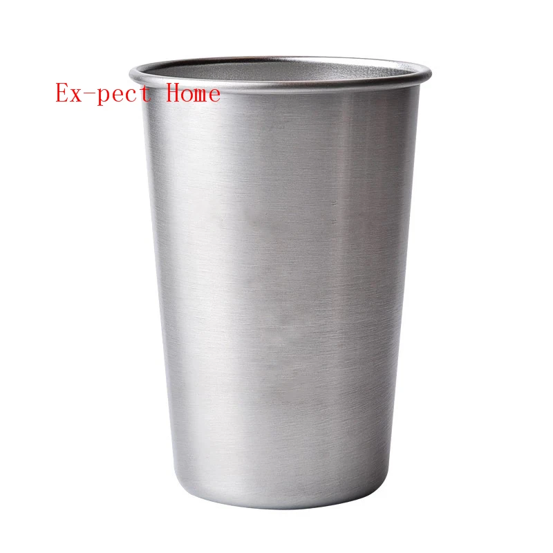 50pcs 500ml Stainless Steel Cups With Juice Beer Glass Portion Cups 16oz Tumbler Pint Metal Kitchen Bar Large Drinking Mug