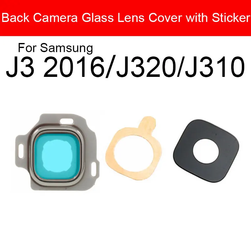 

Back Camera Lens For samsung galaxy J3 2016 J320 J310 Rear Camera Glass Lens with Adhensive Sticker/Glue Frame parts