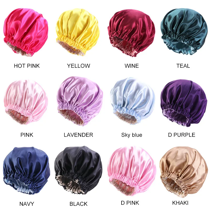 Satin Hair Cap For Sleeping Night Hat Invisible Flat Adjusting Imitation Silk Round Haircare Women's Headwear Ceremony