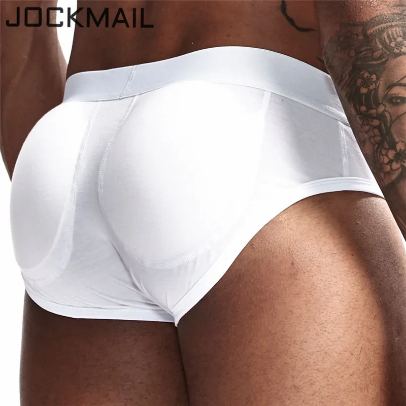 

JOCKMAIL Sexy Men's Padded Butt Enhancing underwear Men’s fitted butt lifter brief Removable contour pads butt enhancement gay