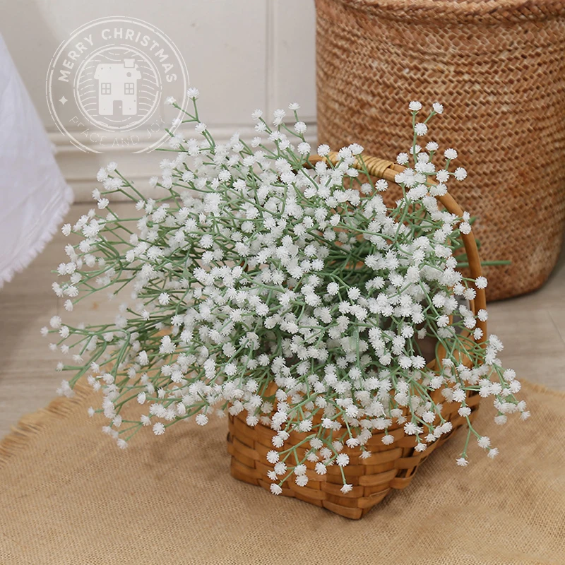 1pc Gypsophila Artificial Flower Wedding Bouquet Boho Decor Fake Flower Decorative Flowers For Party Christmas Home Garden Decor