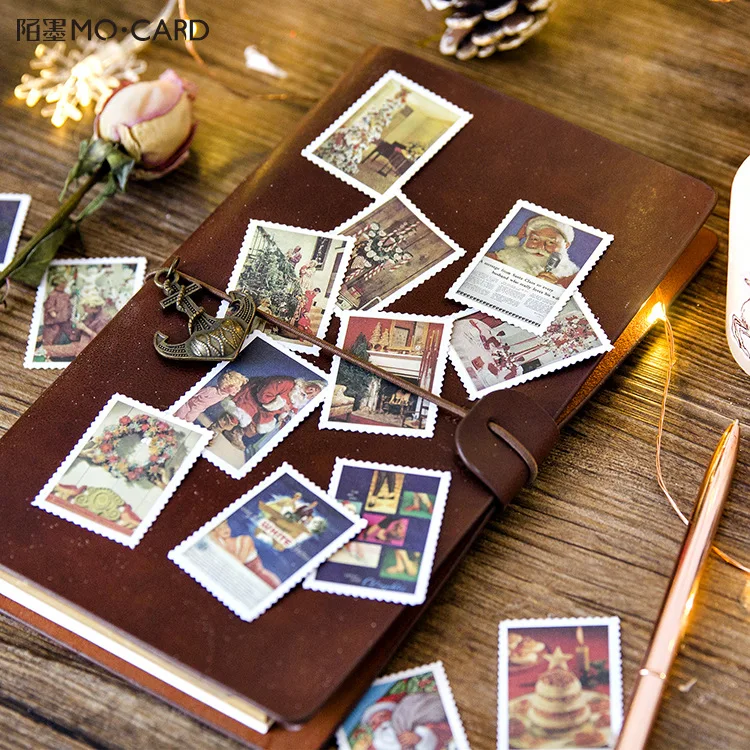 45 pcs/Set Christmas letters Paper Sticker Decoration DIY Handmade Arts Craft Sticker Christmas gift