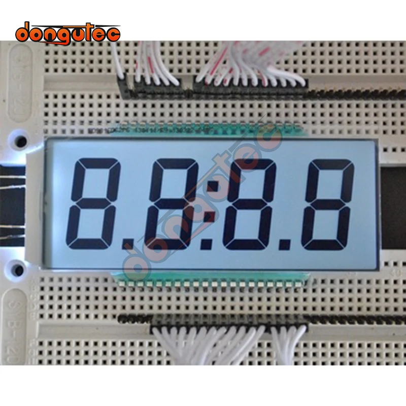 40PIN TN Positive 4-Digits Segment LCD Panel White LED Backlight 5V Refueling Machine Screen