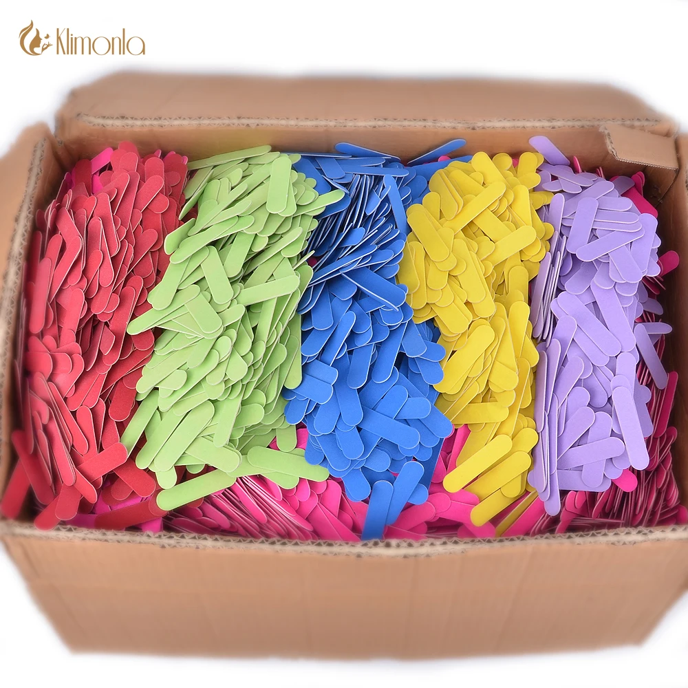 New 1000Pcs/Pack Professional Wooden Nail File 240/240 Grit Gel Polishing Nail Care Pedicrue Tools Beauty Salon Accessories